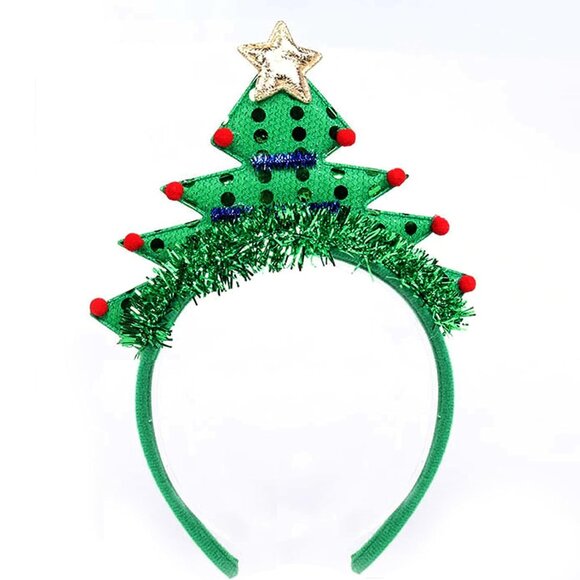 Christmas Headbands Christmas Tree Headband-Cute Xmas Headbands for Adult Childr - Picture 1 of 7